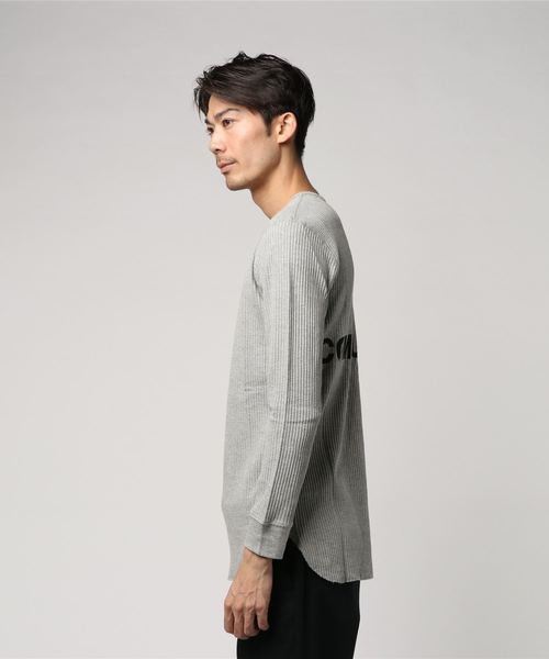 VENCEEXCHANGE（ヴァンスエクスチェンジ）の「ロゴワッフル長袖Tシャツ（Tシャツ/カットソー・メンズ・ホワイト/グレー/ブラック・M/L）」の4枚目の写真