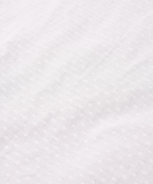 nop de nod(ノップドゥノッド)の「ノーカラーチュニックシャツ(チュニック・レディース・ホワイト/オフホワイト・3)」の4枚目の写真