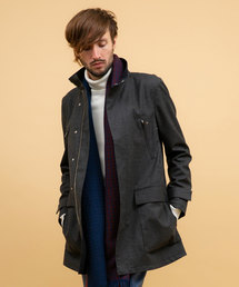 schoellerウールボンディングスタンドコート