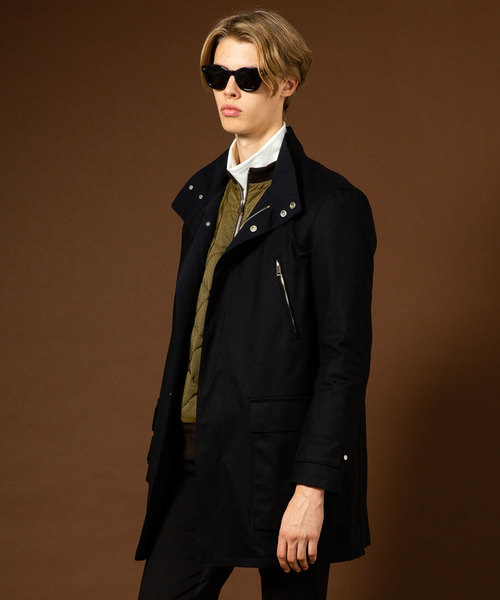 UNITED TOKYO（ユナイテッドトウキョウ）の「schoellerウールボンディングスタンドコート（その他アウター・メンズ・ブラック/グレー・1/2/3）」の2枚目の写真