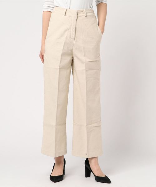flower(フラワー)の「クリーンコーデュロイパンツ(その他パンツ・レディース・アイボリー/ブラウン・FREE)」の2枚目の写真