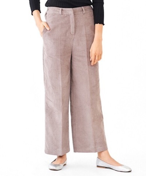 flower(フラワー)の「クリーンコーデュロイパンツ(その他パンツ・レディース・アイボリー/ブラウン・FREE)」の1枚目の写真