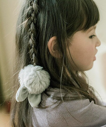 Catherine Cottage | うさ耳付きフェイクファーポンポンヘアゴム(ヘアゴム)