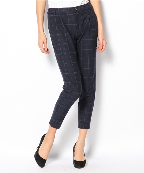 Soareak(ソアリーク)の「タッターソールチェックパンツ(スラックス・レディース・ブラック/ネイビー・SMALL/MEDIUM)」の1枚目の写真