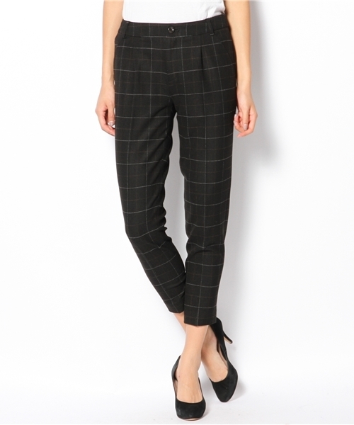 Soareak(ソアリーク)の「タッターソールチェックパンツ(スラックス・レディース・ブラック/ネイビー・SMALL/MEDIUM)」の2枚目の写真