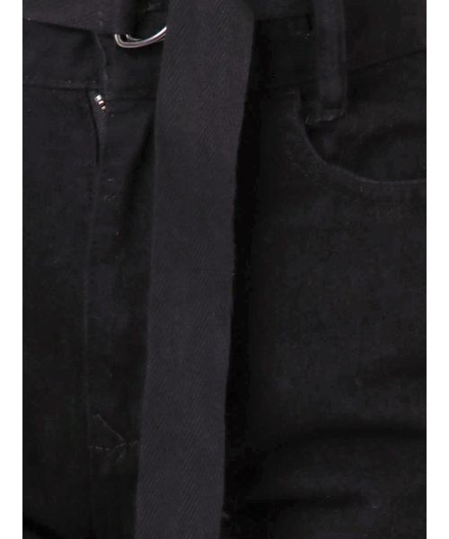 EMODA(エモダ)の「インベルトジャストウエストフレアデニム(デニムパンツ・レディース・インディゴブルー/ブラック・MEDIUM/SMALL/X-SMALL)」の12枚目の写真