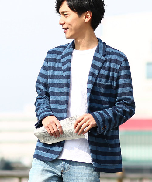 improves(インプローブス)の「インディゴパイルテーラードジャケット(テーラードジャケット)」|ブルー