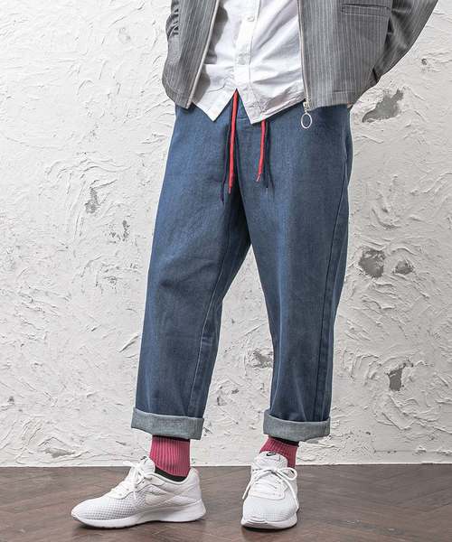 MinoriTY（マイノリティ）の「アンクルワイドデニム/紐付き（デニムパンツ・メンズ・インディゴブルー/ブルー・M/L）」の2枚目の写真