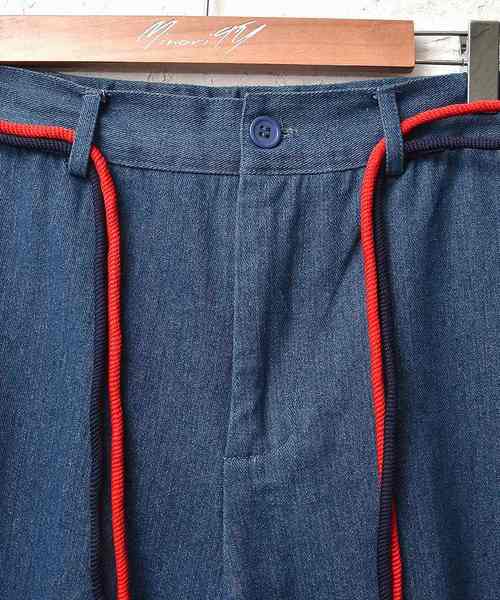 MinoriTY（マイノリティ）の「アンクルワイドデニム/紐付き（デニムパンツ・メンズ・インディゴブルー/ブルー・M/L）」の3枚目の写真