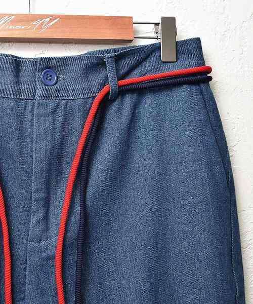 MinoriTY（マイノリティ）の「アンクルワイドデニム/紐付き（デニムパンツ・メンズ・インディゴブルー/ブルー・M/L）」の8枚目の写真