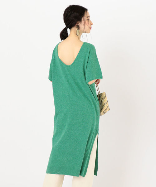 SHIPS(シップス)の「Prefer SHIPS:シルクニット ワンピース(ワンピース・レディース・ライトホワイト/ベージュ/オレンジ/グリーン・ONE SIZE)」の7枚目の写真