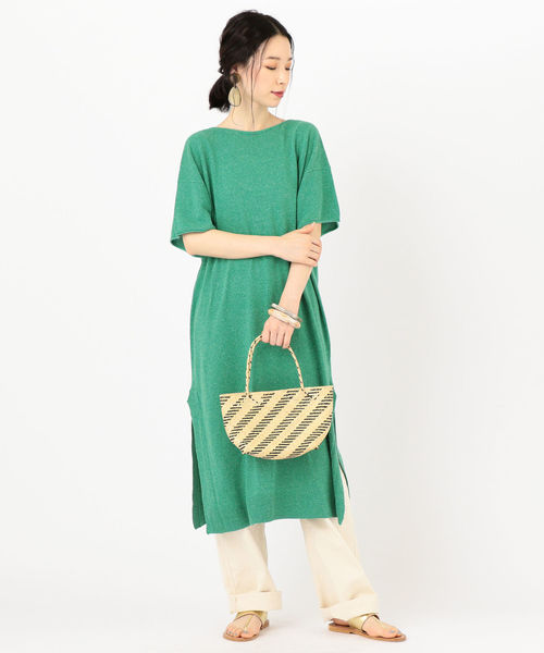 SHIPS(シップス)の「Prefer SHIPS:シルクニット ワンピース(ワンピース・レディース・ライトホワイト/ベージュ/オレンジ/グリーン・ONE SIZE)」の6枚目の写真