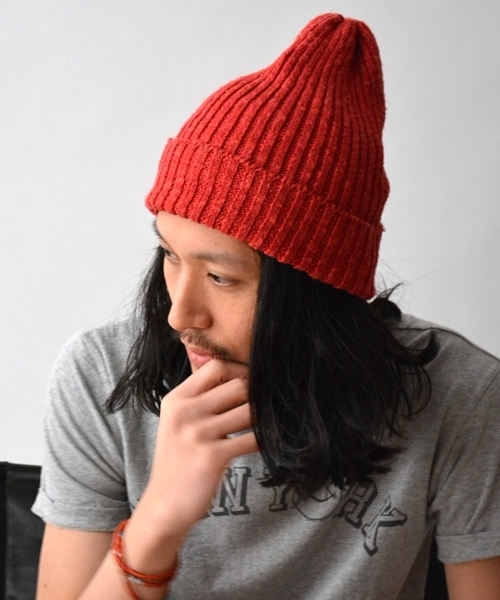 SHIPS（シップス）の「WARREN SCOTT: コットン/リネン リブニットキャップ（ニットキャップ/ビーニー・メンズ・ホワイト/レッド/イエロー/グリーン/ブルー/ネイビー・ONE SIZE）」の6枚目の写真