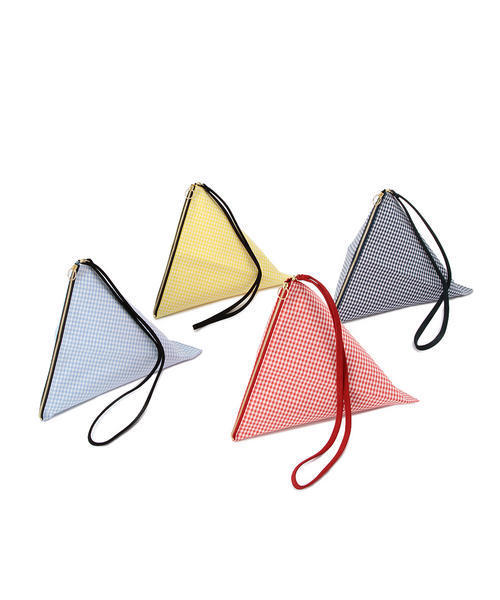 B印 YOSHIDA(BEAMS×PORTER)(ビージルシヨシダ)の「PORTER×B印 YOSHIDA LOUVRE GINGHAM CHECK LARGE (3WAY POUCH)(ポーチ・レディース・サックスブルー/ネイビー/レッド/イエロー・ONE SIZE)」の17枚目の写真