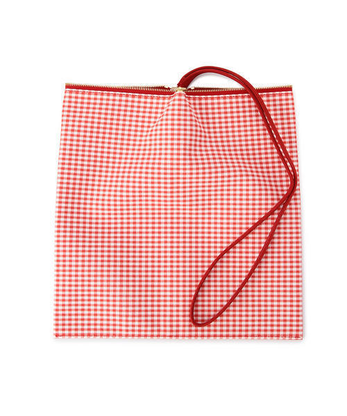 B印 YOSHIDA(BEAMS×PORTER)(ビージルシヨシダ)の「PORTER×B印 YOSHIDA LOUVRE GINGHAM CHECK LARGE (3WAY POUCH)(ポーチ・レディース・サックスブルー/ネイビー/レッド/イエロー・ONE SIZE)」の5枚目の写真