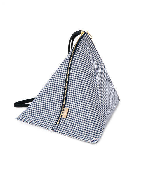 B印 YOSHIDA(BEAMS×PORTER)(ビージルシヨシダ)の「PORTER×B印 YOSHIDA LOUVRE GINGHAM CHECK LARGE (3WAY POUCH)(ポーチ・レディース・サックスブルー/ネイビー/レッド/イエロー・ONE SIZE)」の6枚目の写真