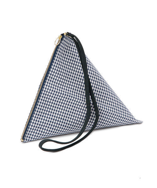 B印 YOSHIDA(BEAMS×PORTER)(ビージルシヨシダ)の「PORTER×B印 YOSHIDA LOUVRE GINGHAM CHECK LARGE (3WAY POUCH)(ポーチ・レディース・サックスブルー/ネイビー/レッド/イエロー・ONE SIZE)」の7枚目の写真