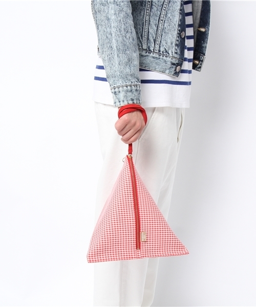 B印 YOSHIDA(BEAMS×PORTER)(ビージルシヨシダ)の「PORTER×B印 YOSHIDA LOUVRE GINGHAM CHECK LARGE (3WAY POUCH)(ポーチ・レディース・サックスブルー/ネイビー/レッド/イエロー・ONE SIZE)」の12枚目の写真
