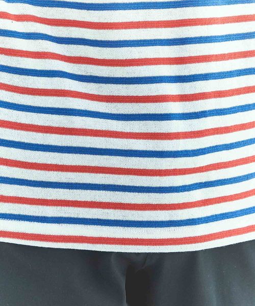 GRAND GLOBAL（グランドグローバル）の「日本製両A面ボーダーT（Tシャツ/カットソー・メンズ・ホワイト/ネイビー・38/40）」の8枚目の写真