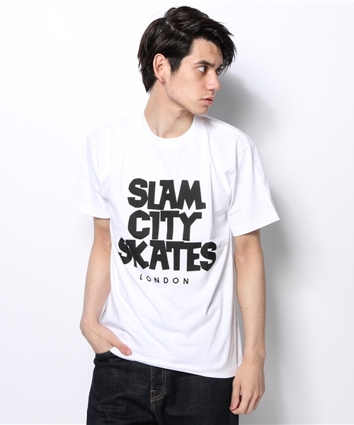 ソサエティスケーツSOCIAL SKATESホワイトTシャツL送料込匿名配送値下 SILAS（サイラス）の「S/S TEE SLAM CITY SKATES LONDON（Tシャツ