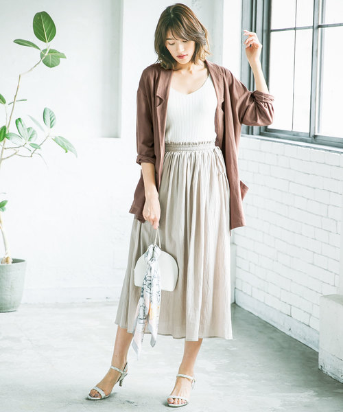 KOBE LETTUCE（コウベレタス）の「コットンリネンタッチテーラードサマージャケット（テーラードジャケット・レディース・ブラック/ベージュ/モカ/ベージュ系その他・FREE）」の9枚目の写真