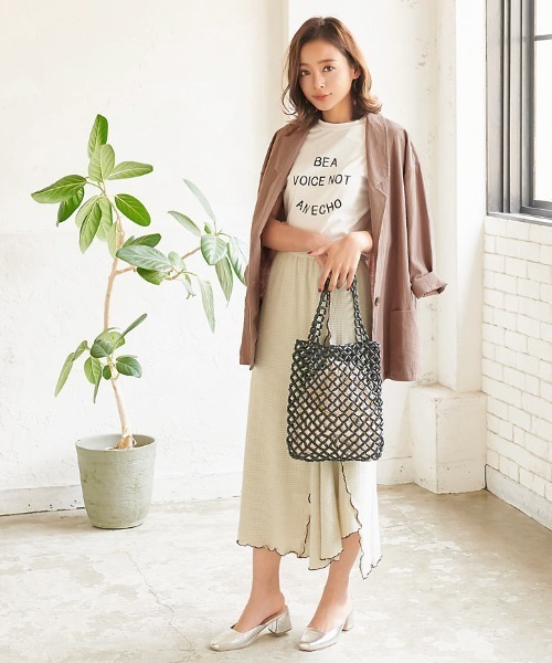 KOBE LETTUCE（コウベレタス）の「コットンリネンタッチテーラードサマージャケット（テーラードジャケット・レディース・ブラック/ベージュ/モカ/ベージュ系その他・FREE）」の14枚目の写真