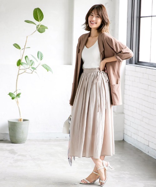 KOBE LETTUCE（コウベレタス）の「コットンリネンタッチテーラードサマージャケット（テーラードジャケット・レディース・ブラック/ベージュ/モカ/ベージュ系その他・FREE）」の12枚目の写真