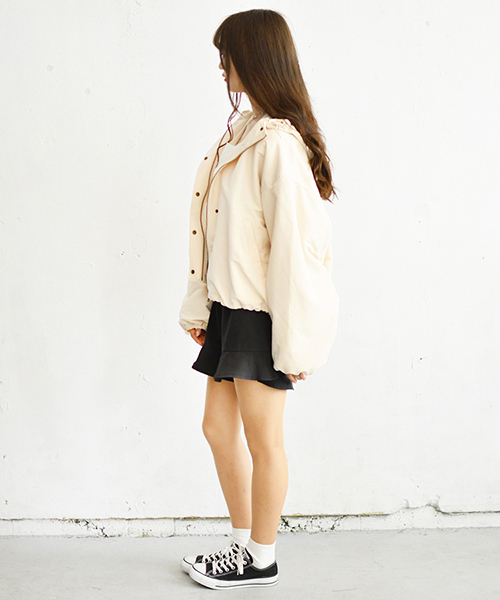 PairPair(ペアペア)の「【ライナー取り外し可能】2WAY袖ボリュームマウンパ(ブルゾン・レディース・ブラック/ベージュ/アイボリー/モカ・FREE)」の10枚目の写真