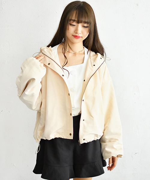 PairPair(ペアペア)の「【ライナー取り外し可能】2WAY袖ボリュームマウンパ(ブルゾン・レディース・ブラック/ベージュ/アイボリー/モカ・FREE)」の12枚目の写真