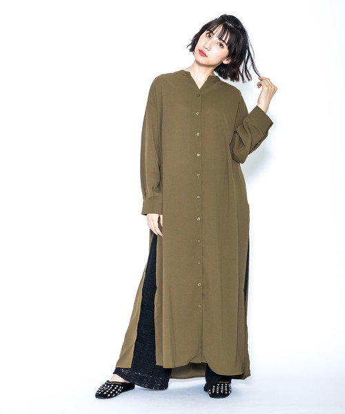 Zozo限定 ロングスリット長袖シャツワンピース シャツワンピース As Know Know ワンピース As アズノゥアズ のファッション セール