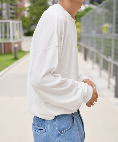 kutir（クティール）の「レトロチャリロングＴシャツ（Tシャツ/カットソー・メンズ・ホワイト/ブラック・MEDIUM/LARGE）」の7枚目の写真