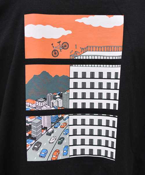 kutir（クティール）の「レトロチャリロングＴシャツ（Tシャツ/カットソー・メンズ・ホワイト/ブラック・MEDIUM/LARGE）」の18枚目の写真