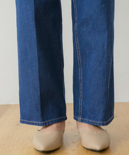 rectangle(レクタングル)の「センタープレスワイドデニムパンツ(デニムパンツ・レディース・インディゴブルー/ブルー・MEDIUM/LARGE)」の9枚目の写真