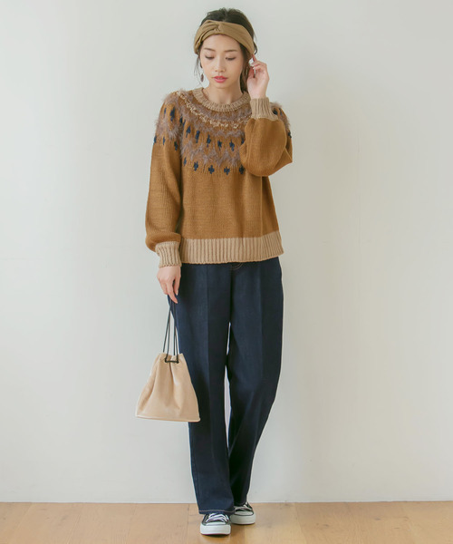 rectangle(レクタングル)の「センタープレスワイドデニムパンツ(デニムパンツ・レディース・インディゴブルー/ブルー・MEDIUM/LARGE)」の13枚目の写真