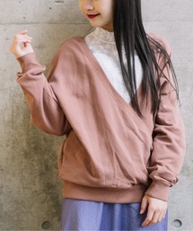 sakurabois | バックシャン裏毛カシュクールカットソープルオーバー(スウェット)