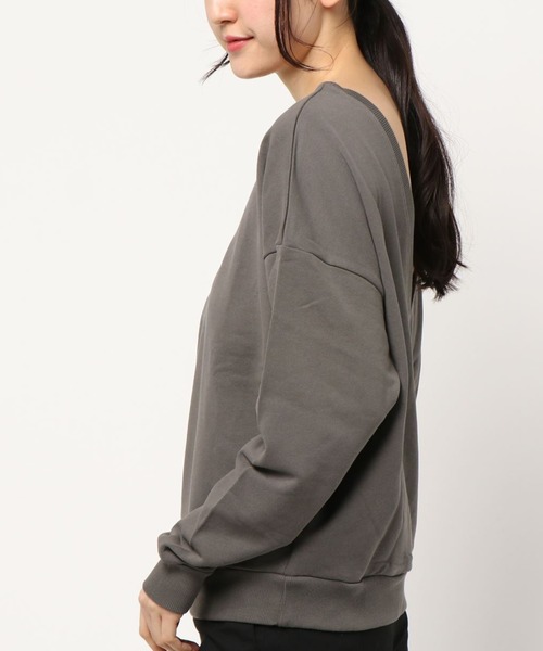 sakurabois（サクラボア）の「２WAYスウェットトップス（スウェット・レディース・チャコール/モカ/グレイッシュベージュ/キャメル・M）」の20枚目の写真