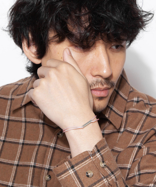 Genri（ゲンリ）の「Genri/SLVプレートブレスレット（ブレスレット・メンズ・ホワイト/ブラック/グレー/レッド/ピンク・FREE）」の14枚目の写真