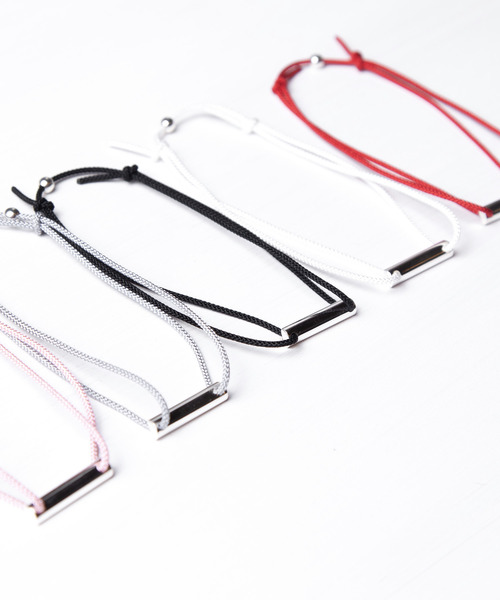 Genri（ゲンリ）の「Genri/SLVプレートブレスレット（ブレスレット・メンズ・ホワイト/ブラック/グレー/レッド/ピンク・FREE）」の10枚目の写真