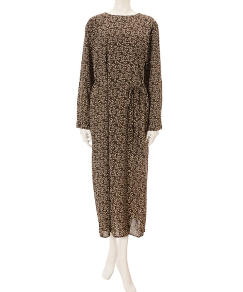 fifth（フィフス）の「レトロフラワロングワンピース（ワンピース・レディース・ブラウン・MEDIUM）」の2枚目の写真