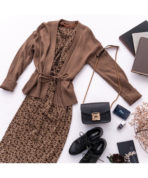 fifth（フィフス）の「レトロフラワロングワンピース（ワンピース・レディース・ブラウン・MEDIUM）」の13枚目の写真