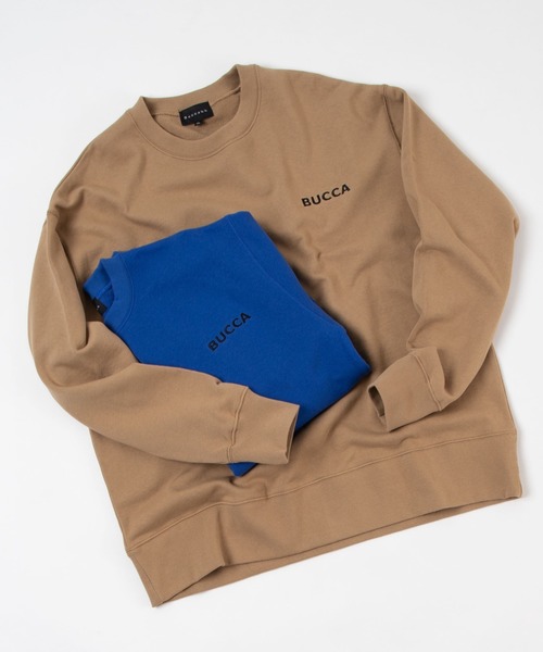 BUCCA 44（ブッカフォーティーフォー）の「【BUCCA 44】シンプルロゴクルーネックスウェット（スウェット・メンズ・ベージュ/ブルー・MEDIUM/LARGE/X-LARGE/XX-LARGE/XXX-LARGE）」の5枚目の写真