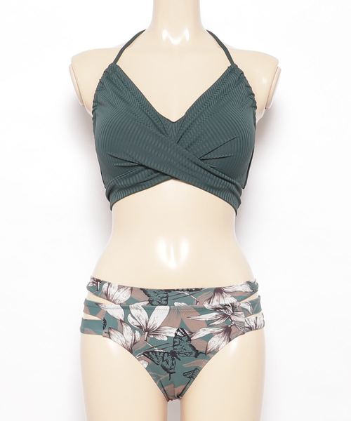 Dita（ディータ）の「【3点セット】リゾートパンツ付きビキニセット【RT】（水着・レディース・ブラック/グリーン/グリーン系その他/ブラック系その他/ネイビー・L/XL/M）」の8枚目の写真