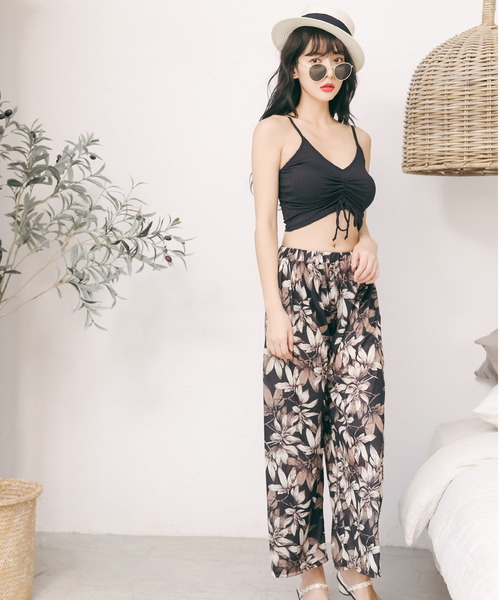 Dita（ディータ）の「【3点セット】リゾートパンツ付きビキニセット【RT】（水着・レディース・ブラック/グリーン/グリーン系その他/ブラック系その他/ネイビー・L/XL/M）」の12枚目の写真