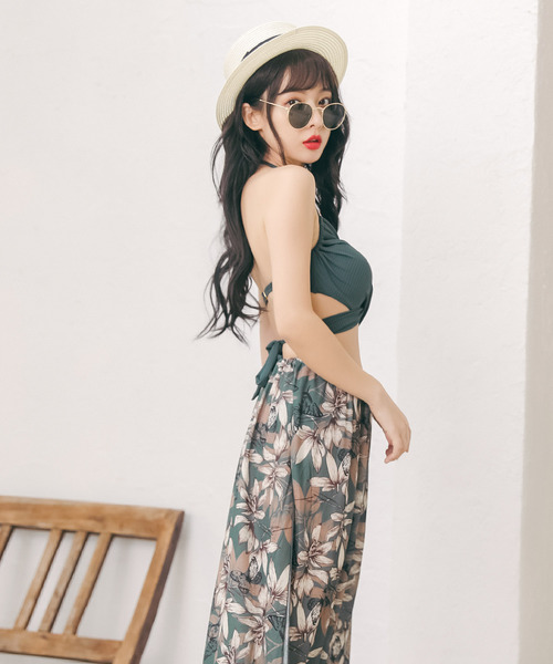 Dita（ディータ）の「【3点セット】リゾートパンツ付きビキニセット【RT】（水着・レディース・ブラック/グリーン/グリーン系その他/ブラック系その他/ネイビー・L/XL/M）」の22枚目の写真