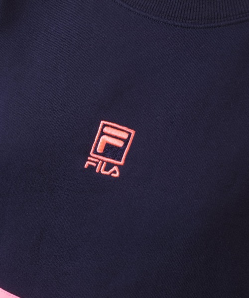 FILA HERITAGE(フィラヘリテージ)の「【FILA heritage】ロゴ刺繍 ビッグポケット バイカラー長袖スウェットトレーナー(スウェット・メンズ・ネイビー/ホワイト/ブラック・M/L/XL)」の7枚目の写真