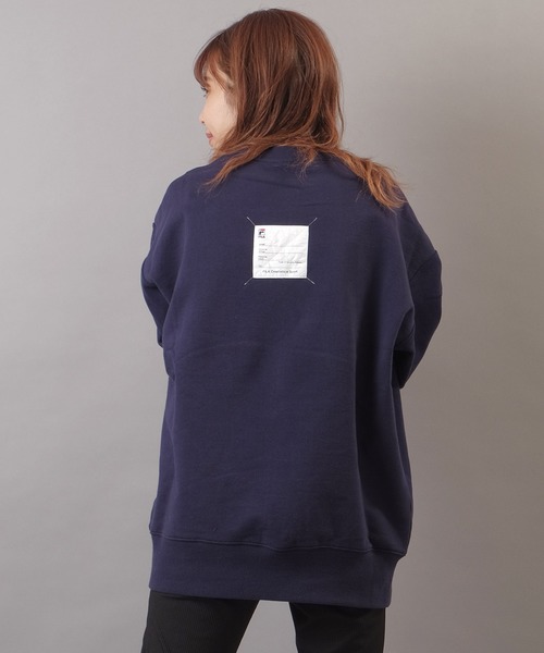 FILA HERITAGE(フィラヘリテージ)の「【FILA heritage】ロゴ刺繍 ビッグポケット バイカラー長袖スウェットトレーナー(スウェット・メンズ・ネイビー/ホワイト/ブラック・M/L/XL)」の11枚目の写真