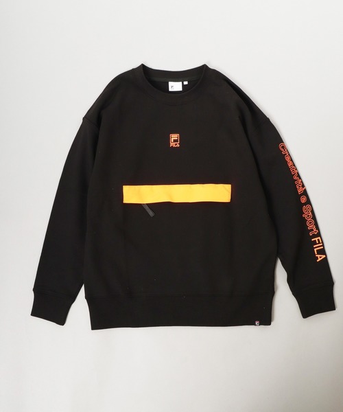 FILA HERITAGE(フィラヘリテージ)の「【FILA heritage】ロゴ刺繍 ビッグポケット バイカラー長袖スウェットトレーナー(スウェット・メンズ・ネイビー/ホワイト/ブラック・M/L/XL)」の15枚目の写真