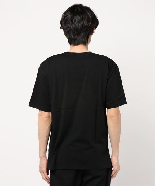 TRAP/U （トラップユー）の「【TRAP/U】抜染ストライプ　Tシャツ（Tシャツ/カットソー・メンズ・ブラック/カーキ/ネイビー・MEDIUM/LARGE）」の5枚目の写真
