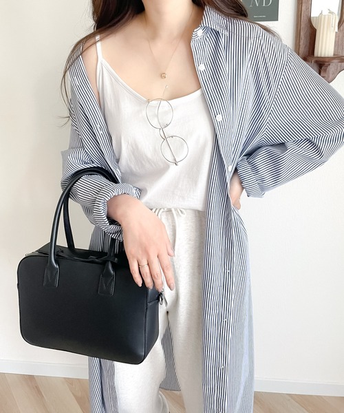 classicalelf（クラシカルエルフ）の「コーデの幅が広がる。ロング丈レイヤード無地キャミソール(袖なし)（キャミソール・レディース・ブラック/オフホワイト/キャメル/モカ・MEDIUM/LARGE/X-LARGE）」の8枚目の写真