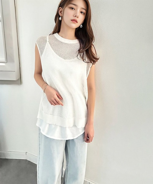 classicalelf（クラシカルエルフ）の「コーデの幅が広がる。ロング丈レイヤード無地キャミソール(袖なし)（キャミソール・レディース・ブラック/オフホワイト/キャメル/モカ・MEDIUM/LARGE/X-LARGE）」の6枚目の写真